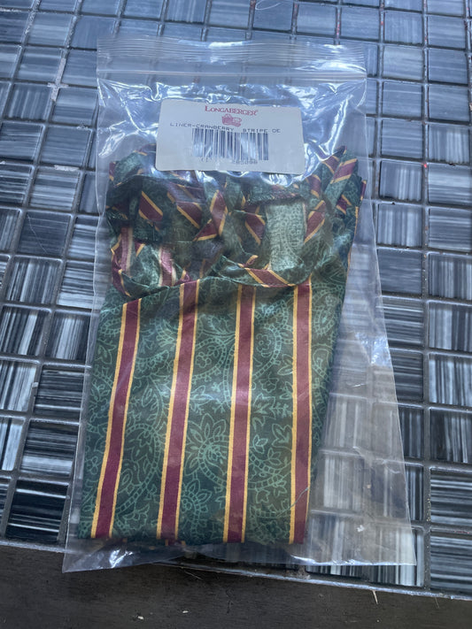 Longaberger Liner cranberry stripe oe