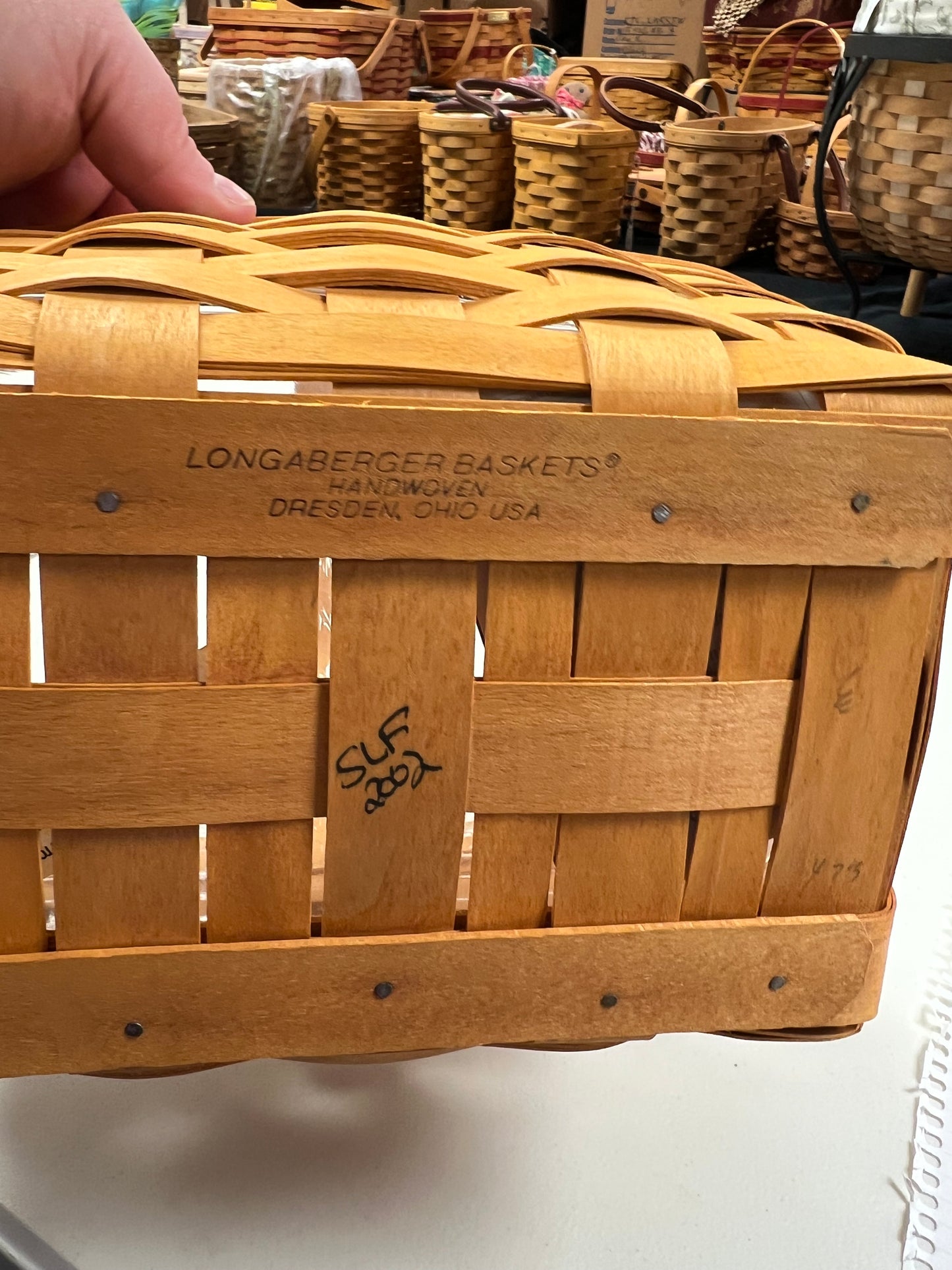 Longaberger spring basket with protector