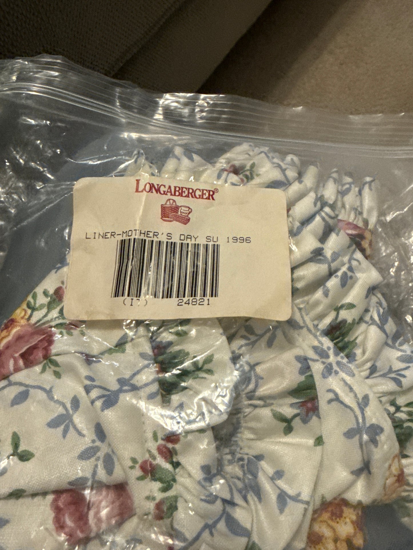 Longaberger 1996 Mother’s Day SU liner