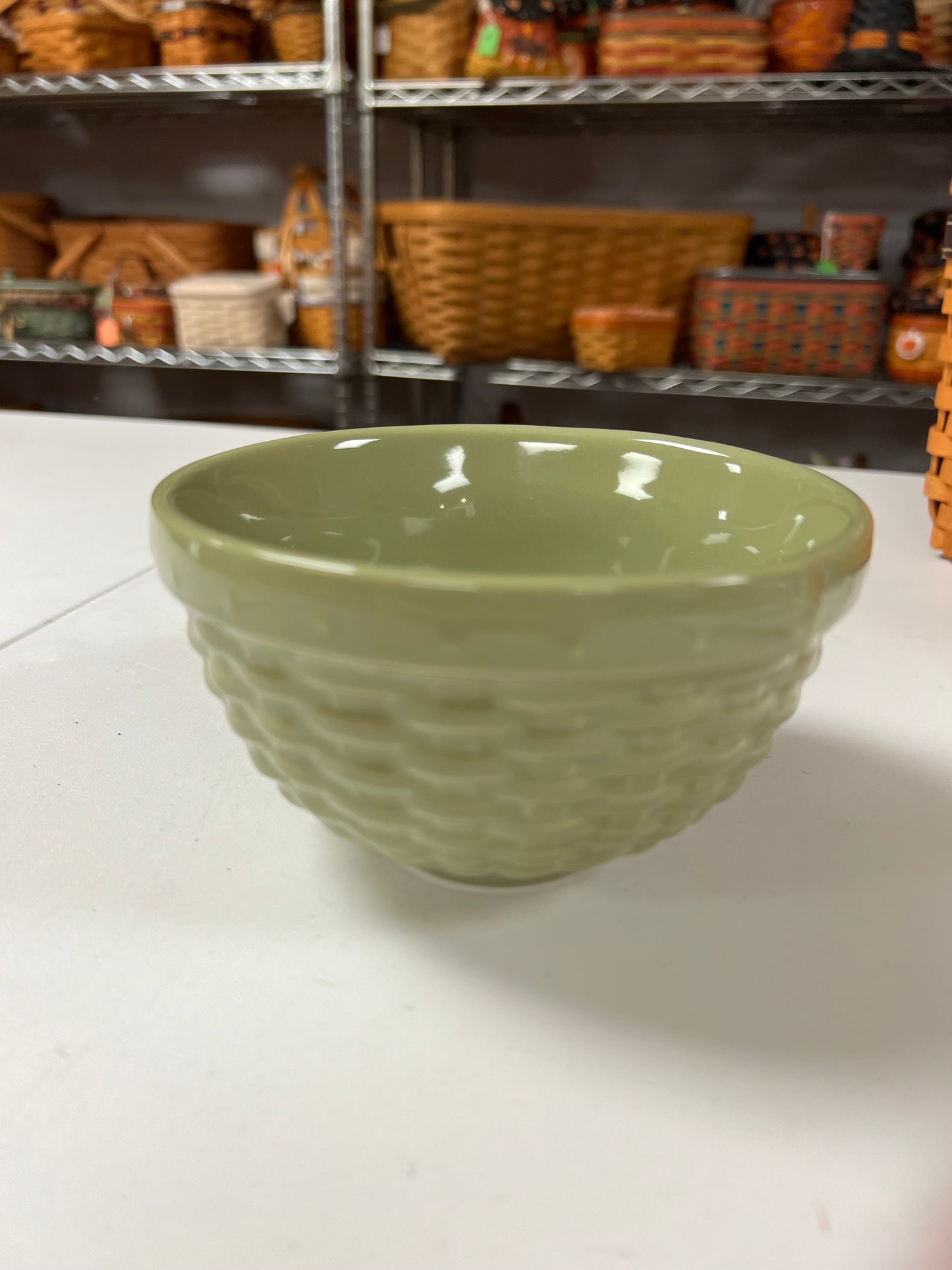 Longaberger woven reflections 5” bowl in Sage