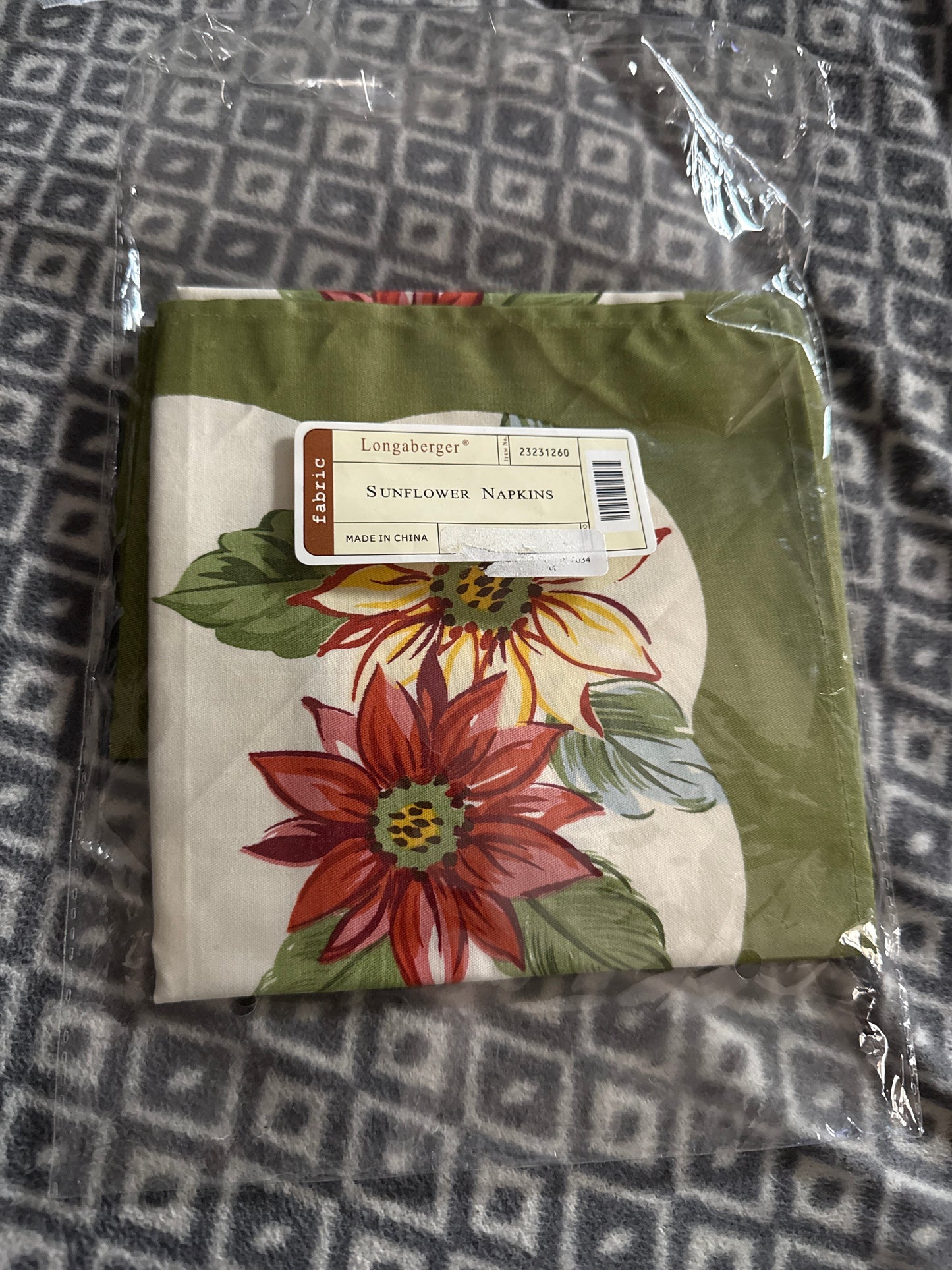 Longaberger Napkins in Sunflower