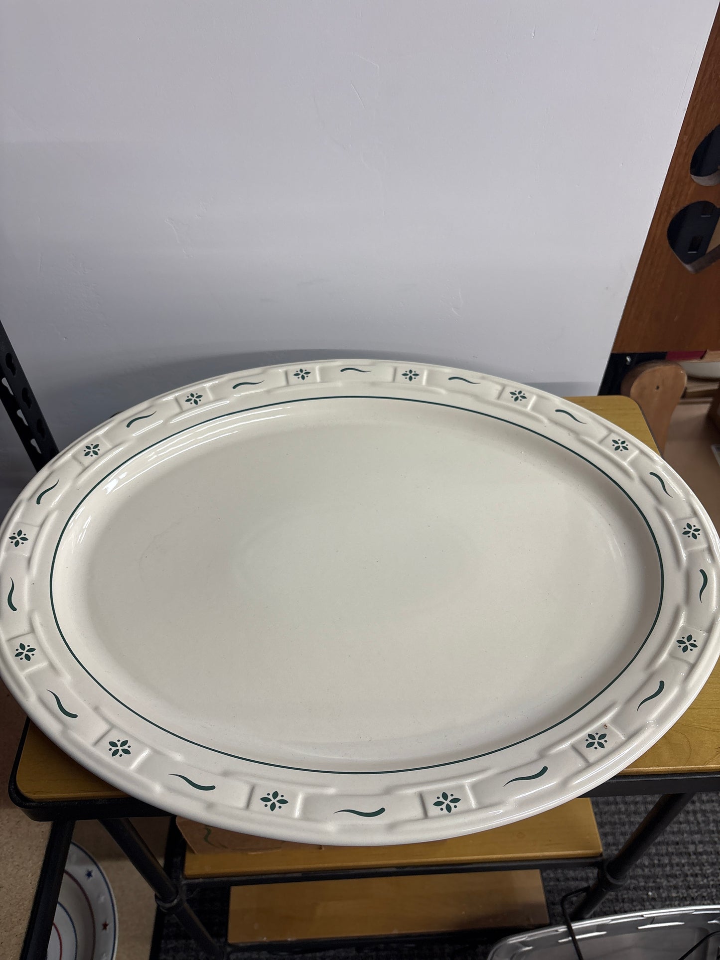 Longaberger 19” Serving Platter in Heritage Green