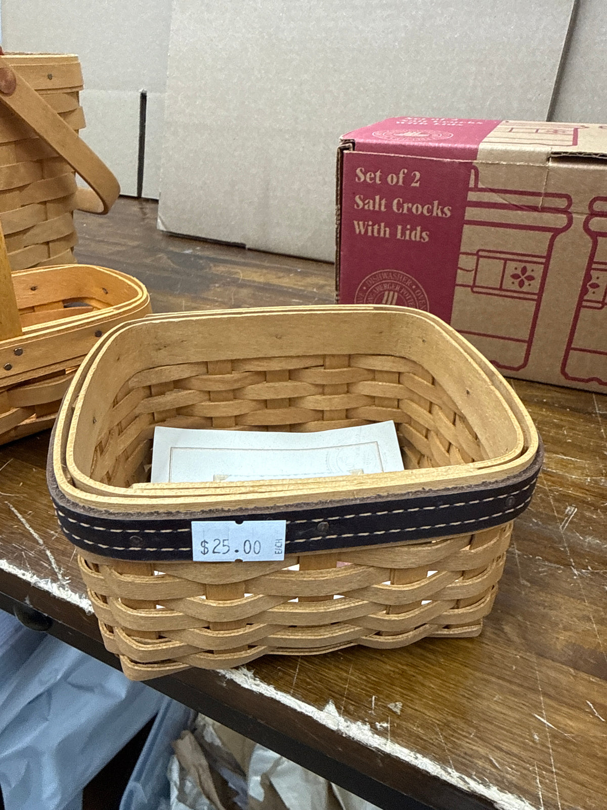 Longaberger pocket change basket