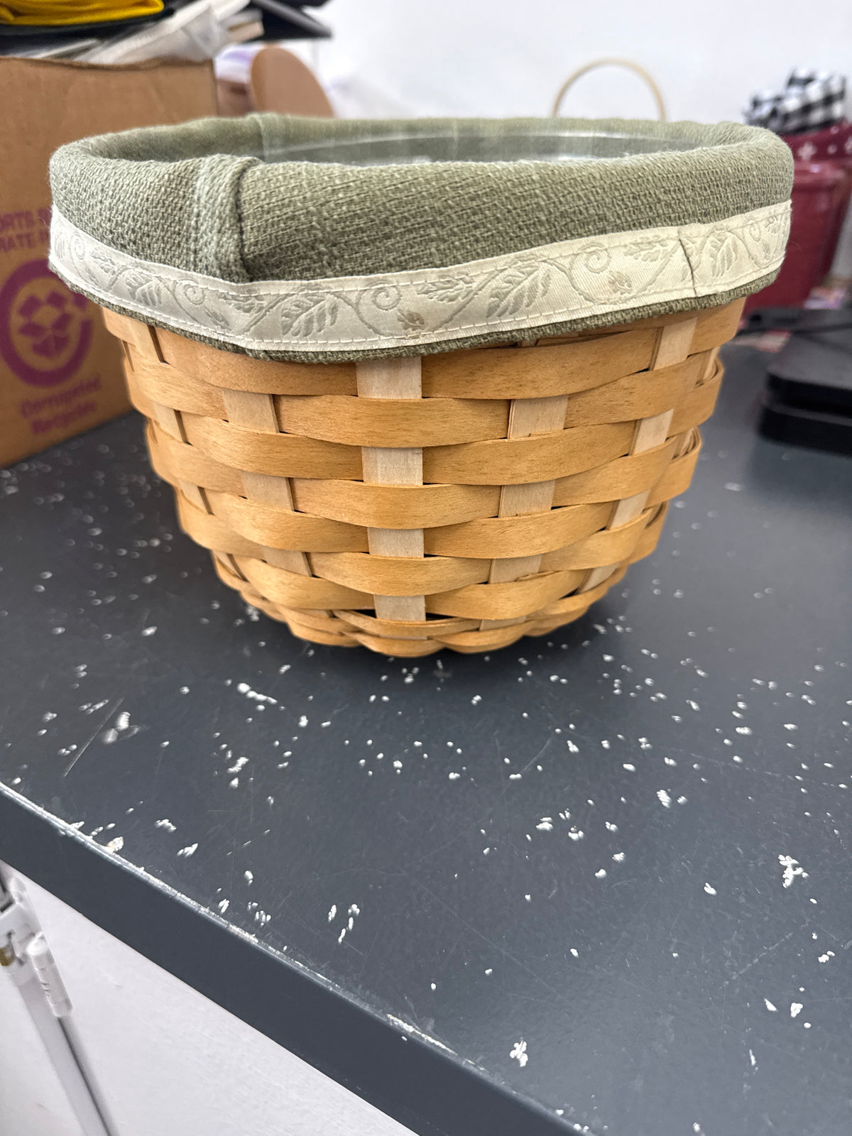 Longaberger flora basket with liner and protector