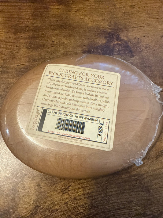 Longaberger horizon of hope lid -warm brown