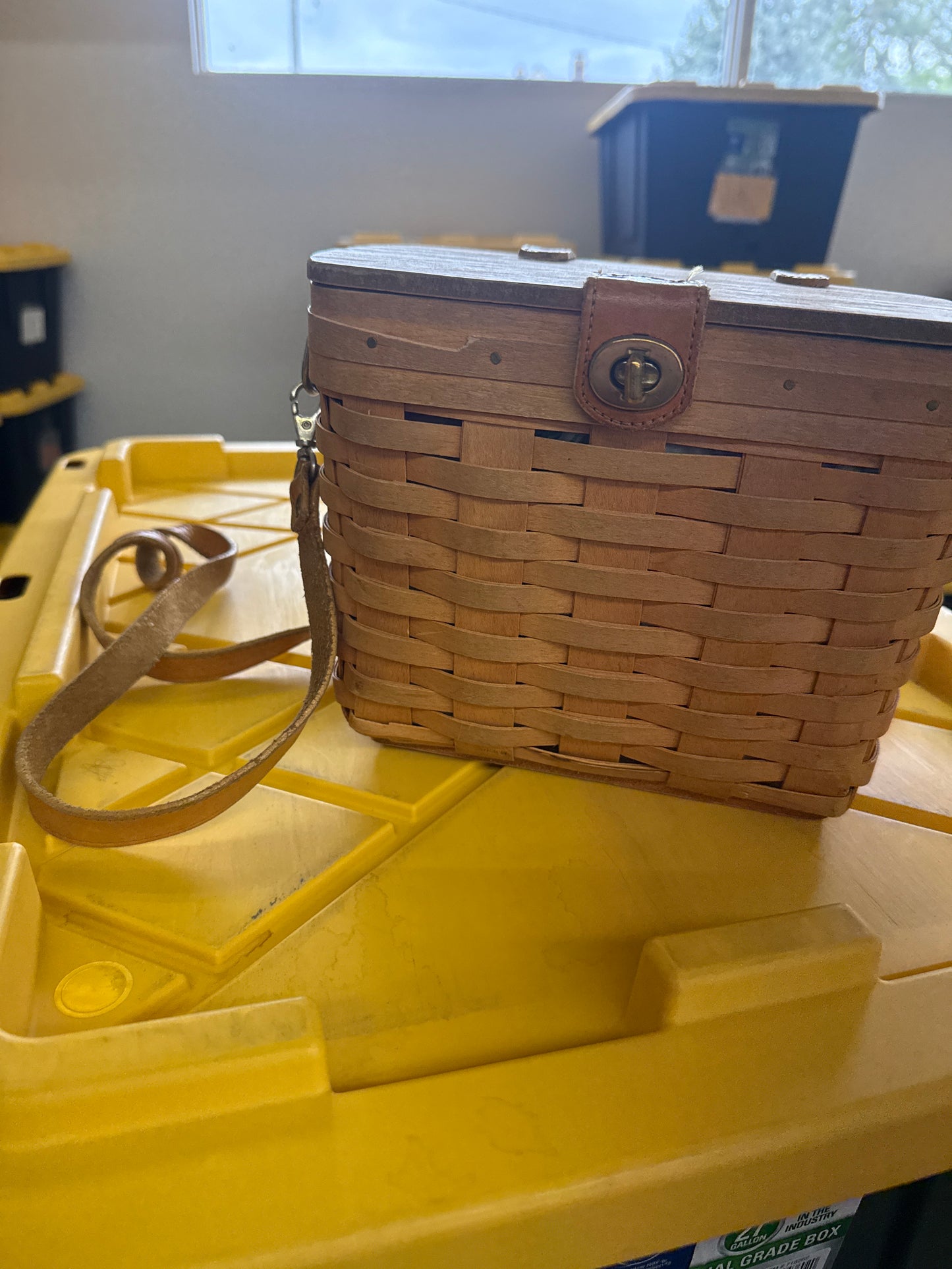 Longaberger medium purse basket with liner and protector