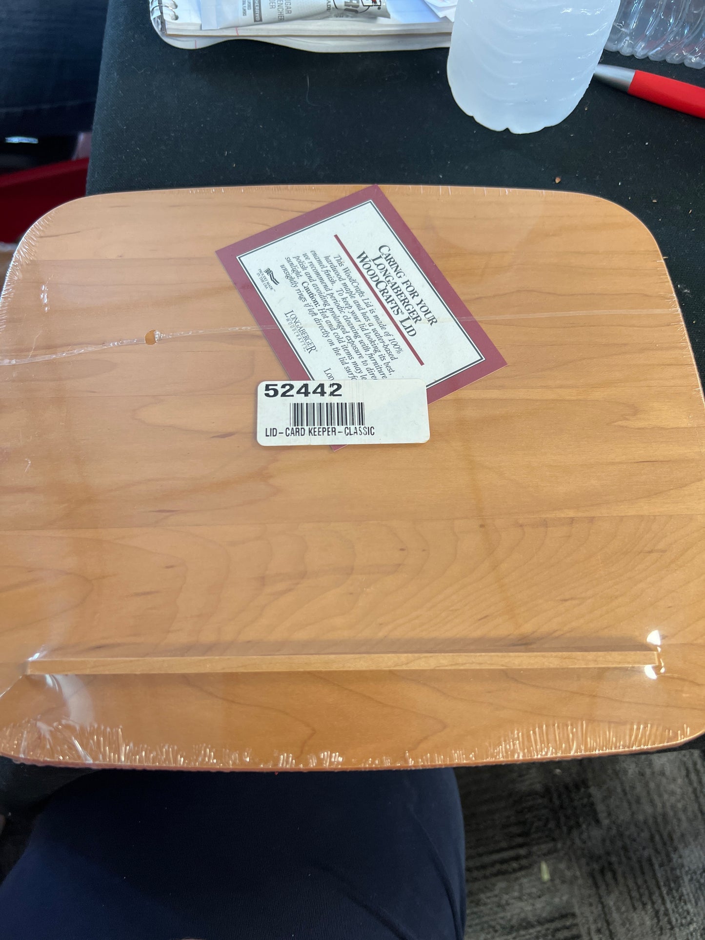 Longaberger card keeper lid