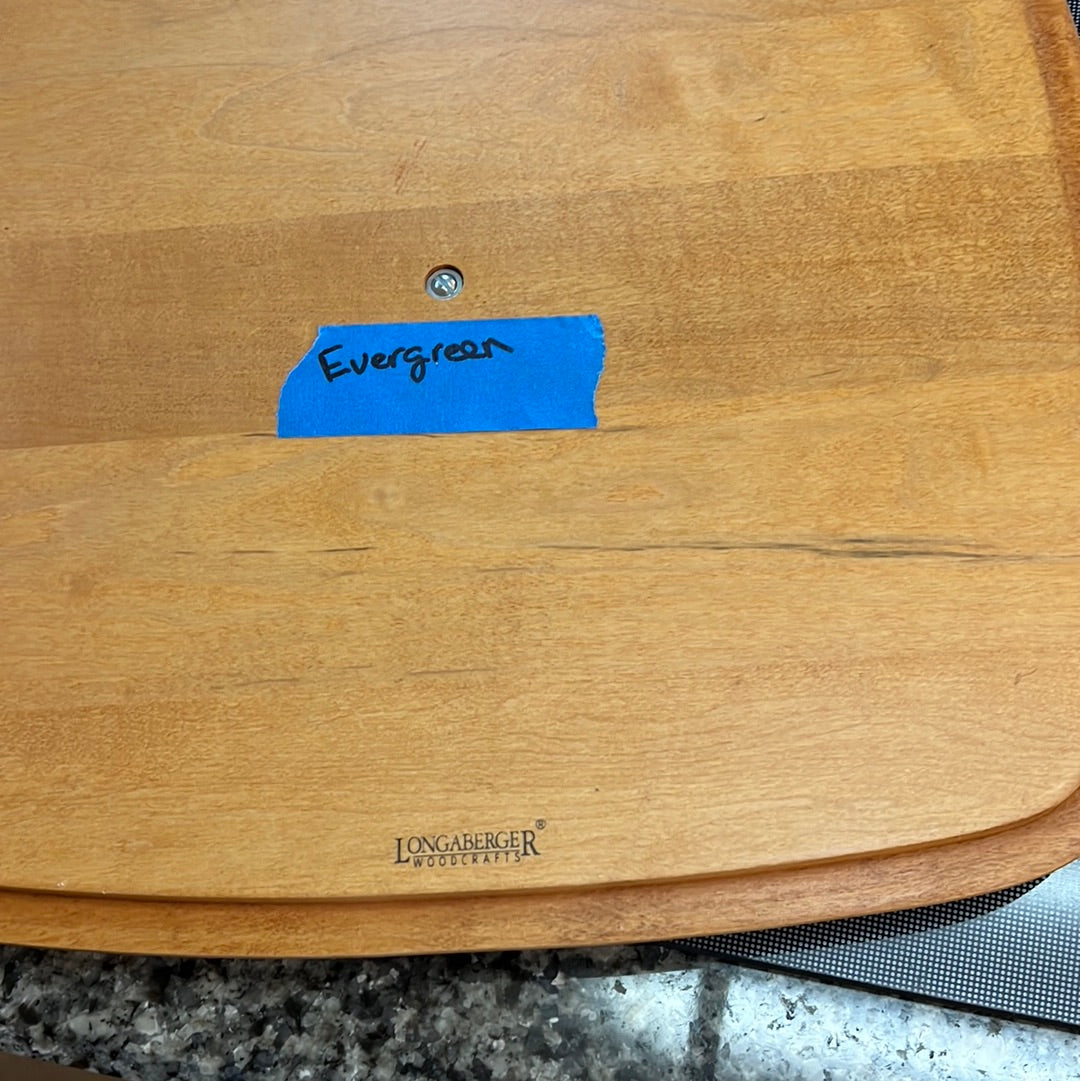 Longaberger evergreen lid green knob