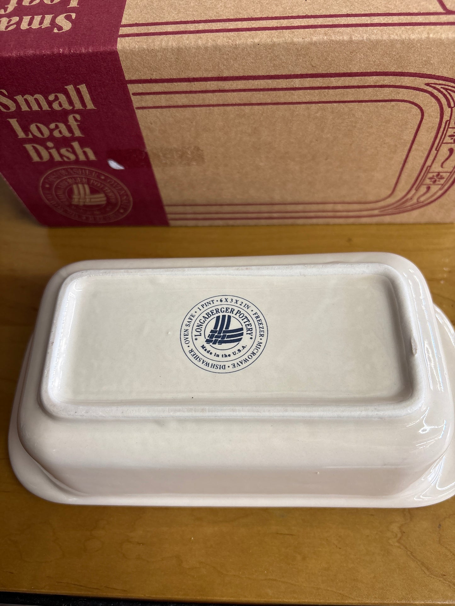 Longaberger Small Loaf Dish in Classic Blue
