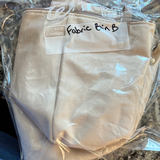 Longaberger Fabric Bin Size B in flax