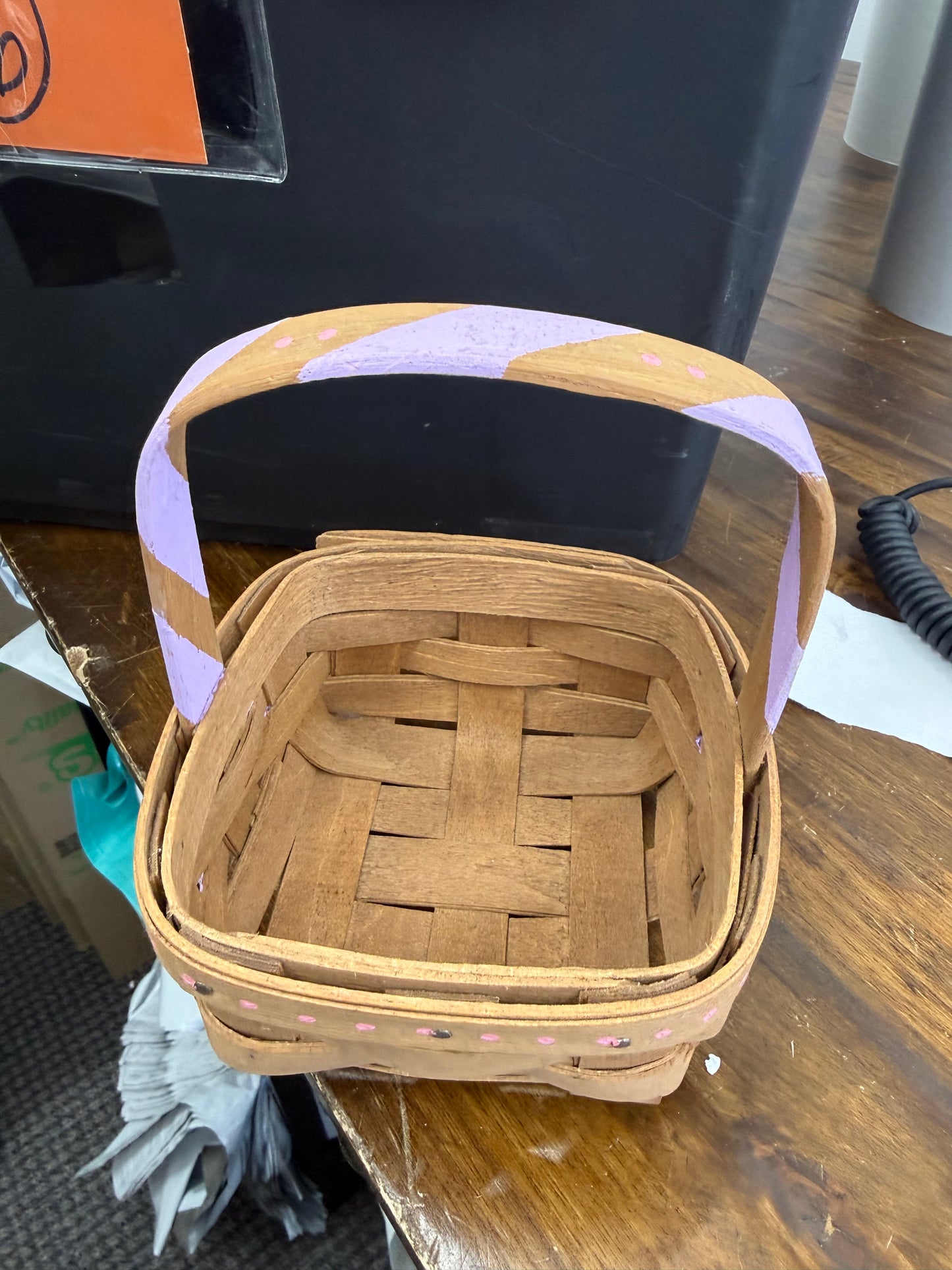 Longaberger painted basket