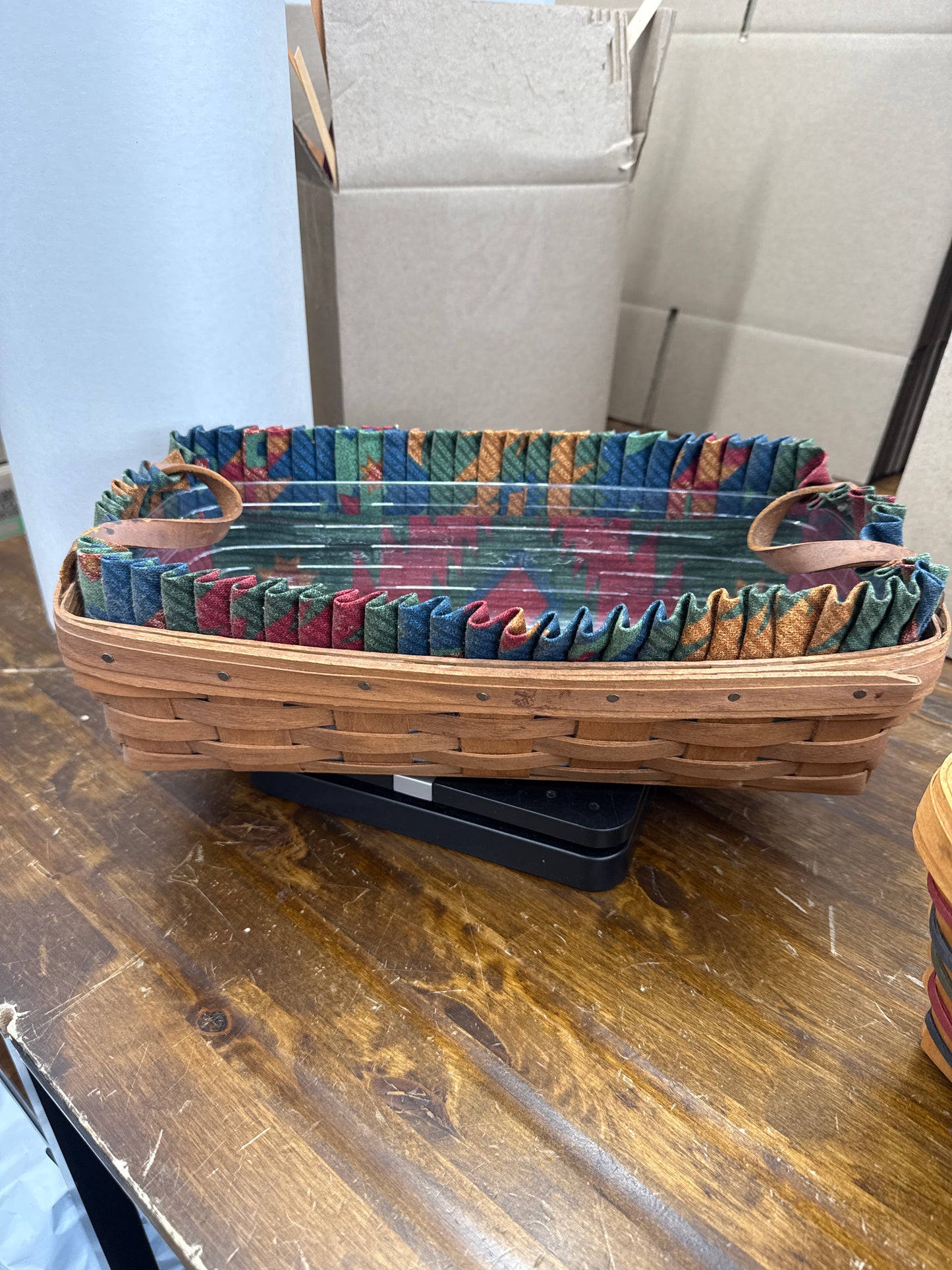 Longaberger pantry basket with liner and protector