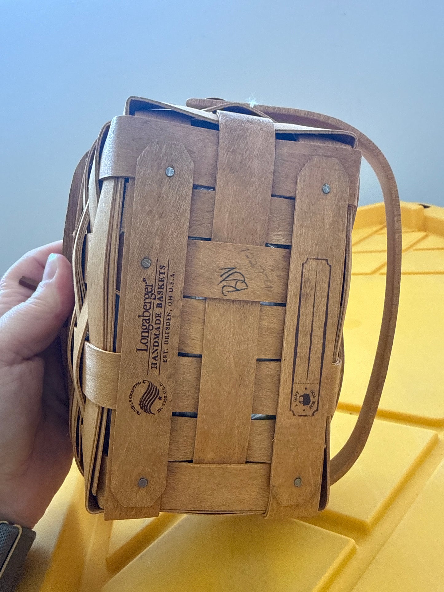 Longaberger kiddie basket purse with protector