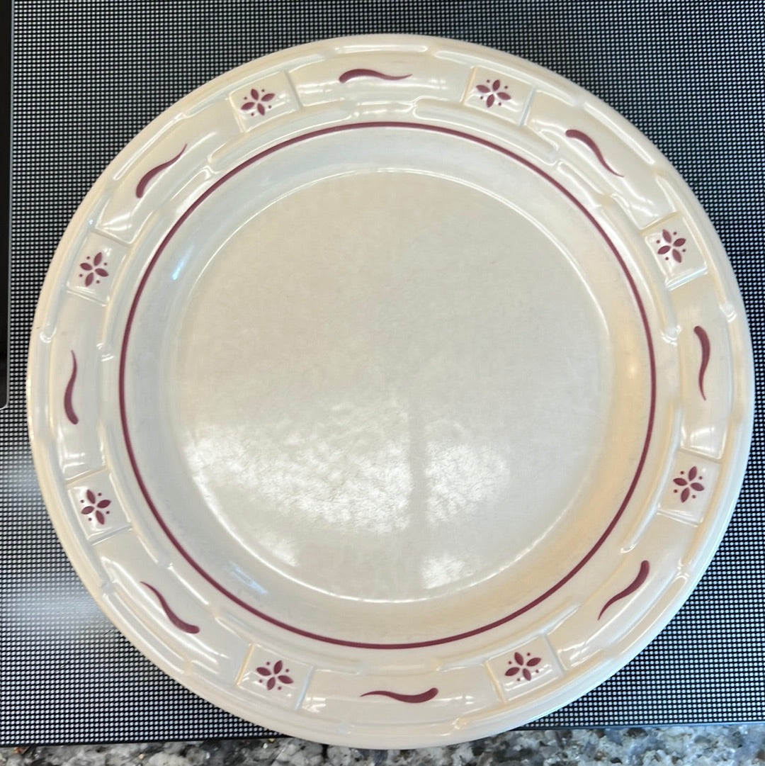 Longaberger traditional red luncheon plate