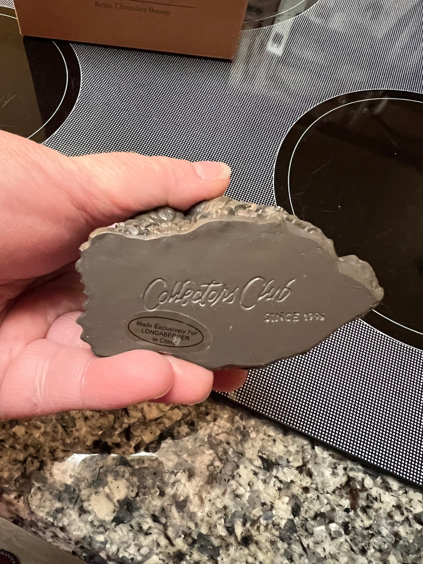 Longaberger Collectors Club Chocolate Resin Bunny
