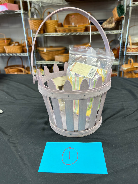 Longaberger picket pail with liner