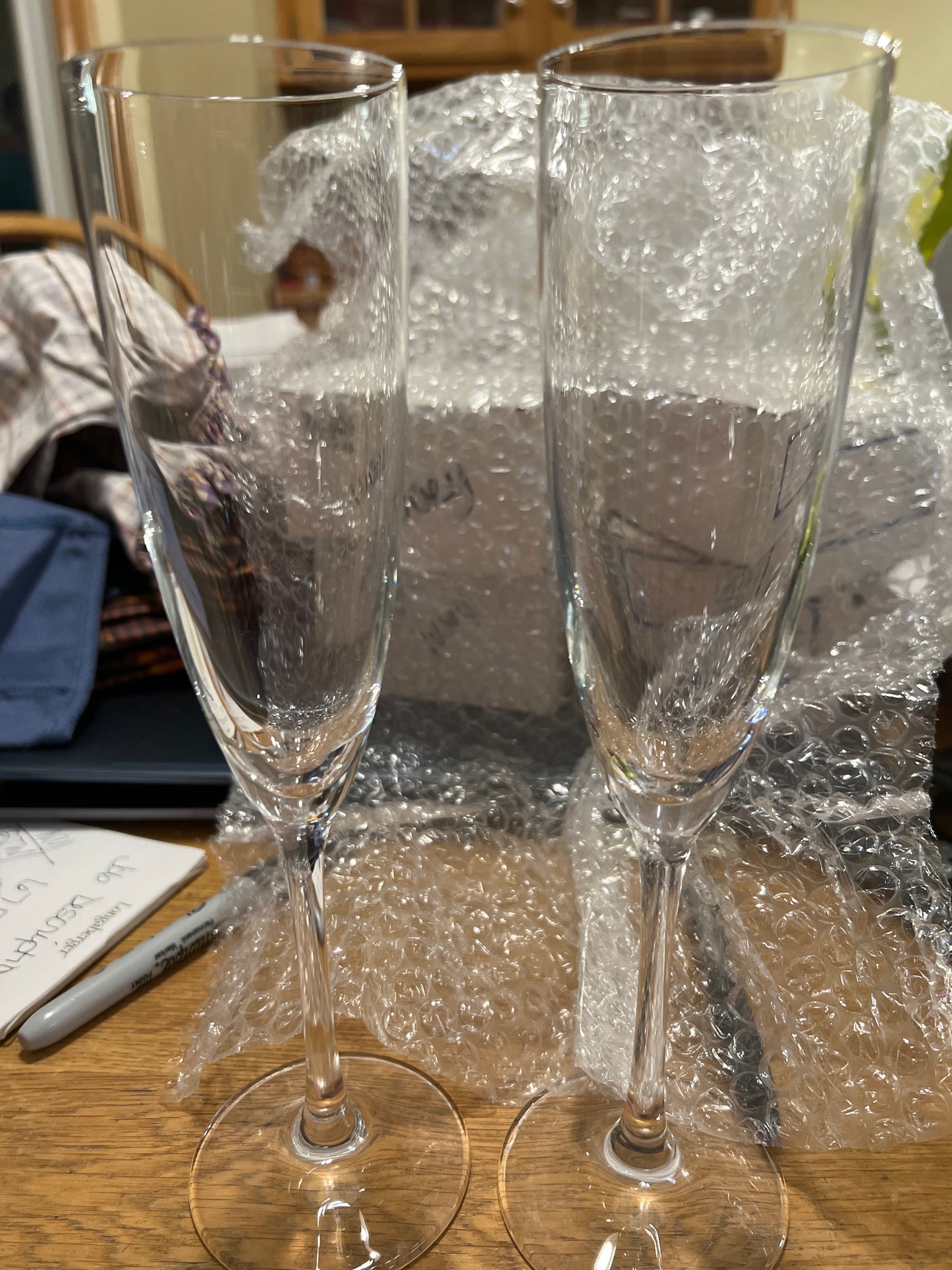 Longaberger collectors club champagne flutes