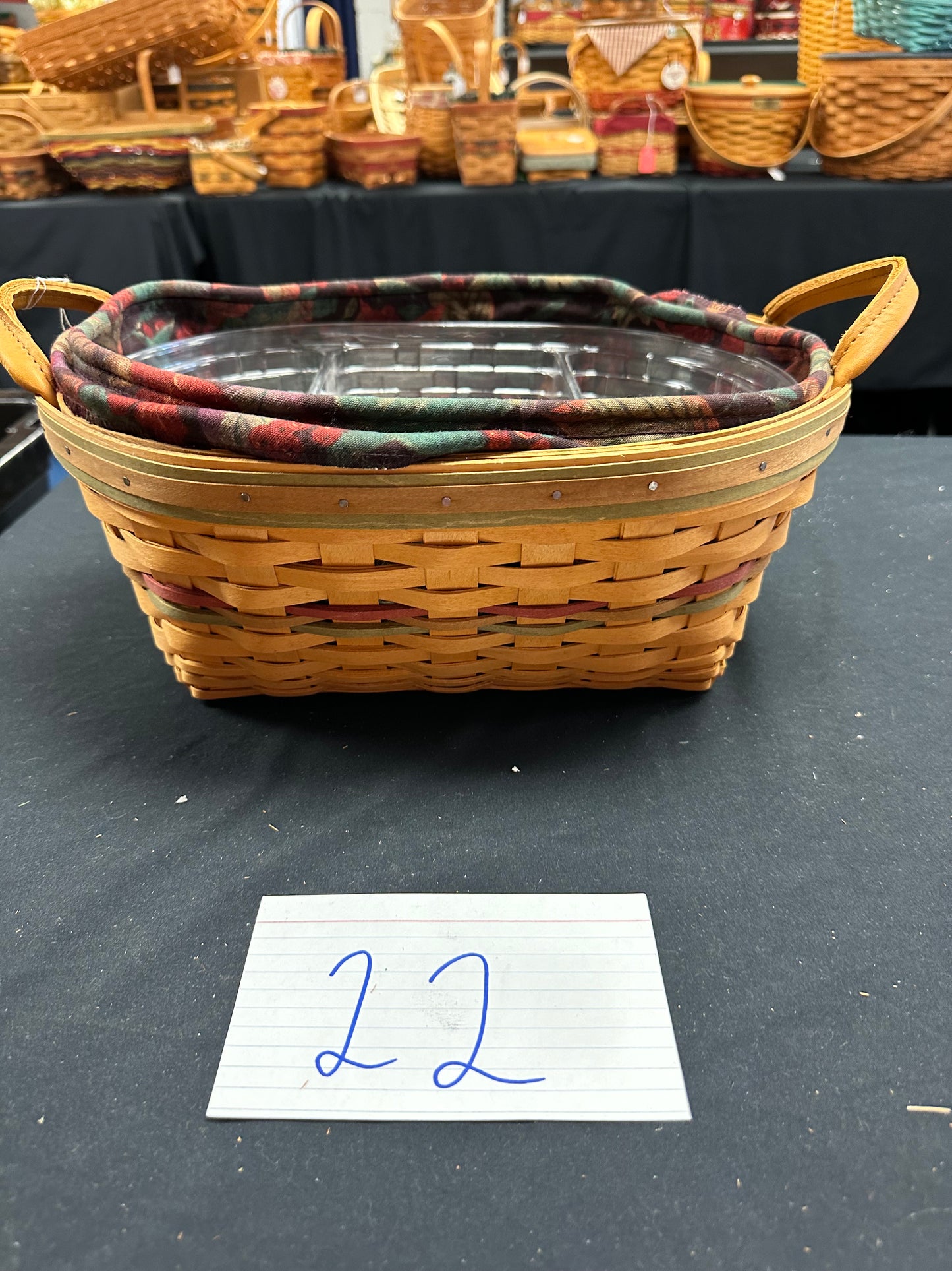 Longaberger Large Autumn Reflections Basket with Liner and Protectors