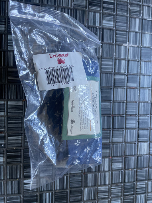 Longaberger Liner fabric bow blue