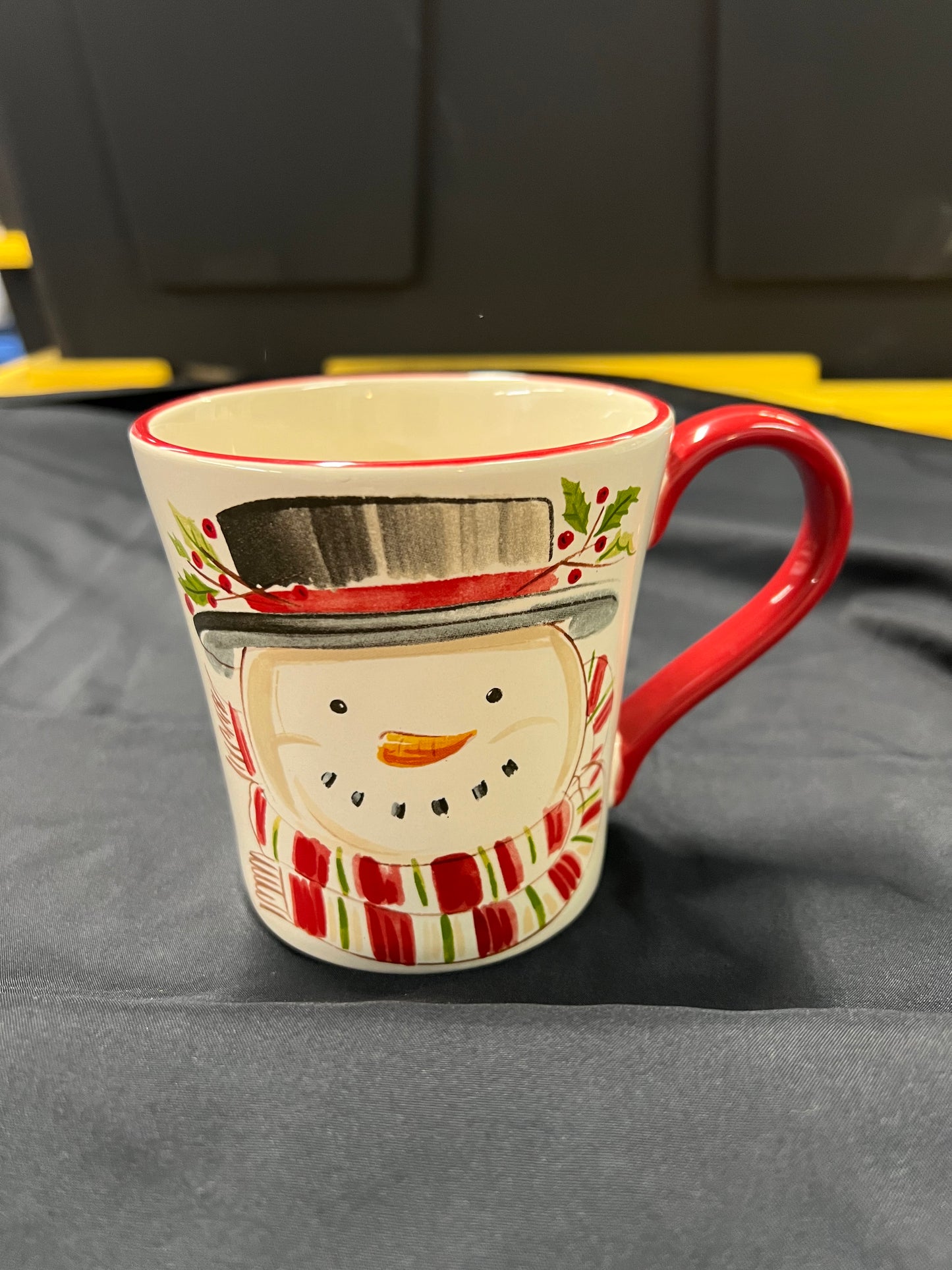 Longaberger top hat snowman mug