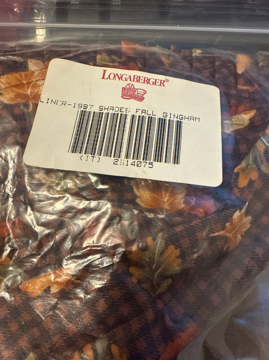 Longaberger 1997 shades of autumn in fall gingham