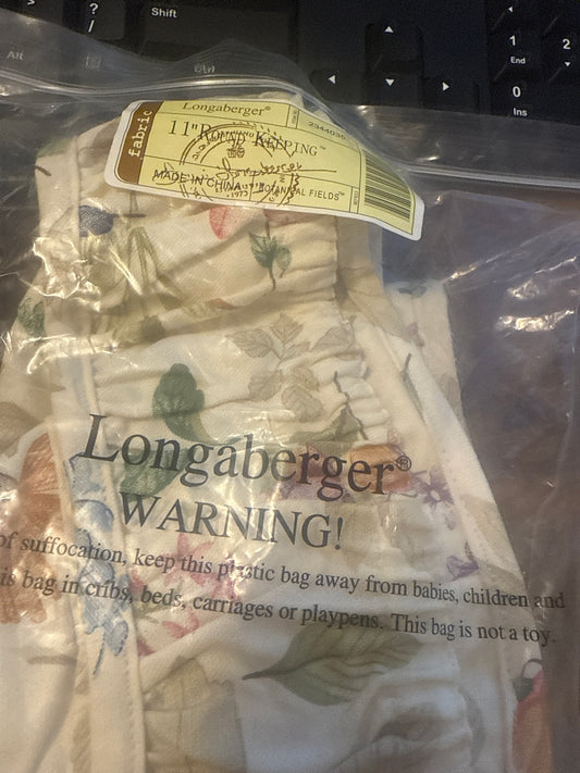 Longaberger 11” round keeping liner in botanical fields