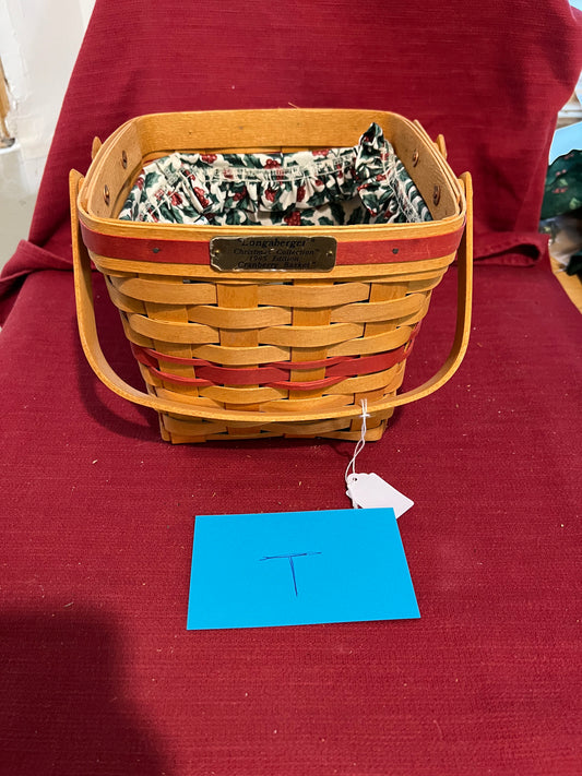 Longaberger cranberry basket with liner