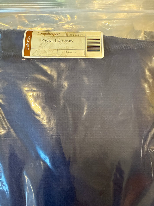 Longaberger oval laundry liner in indigo