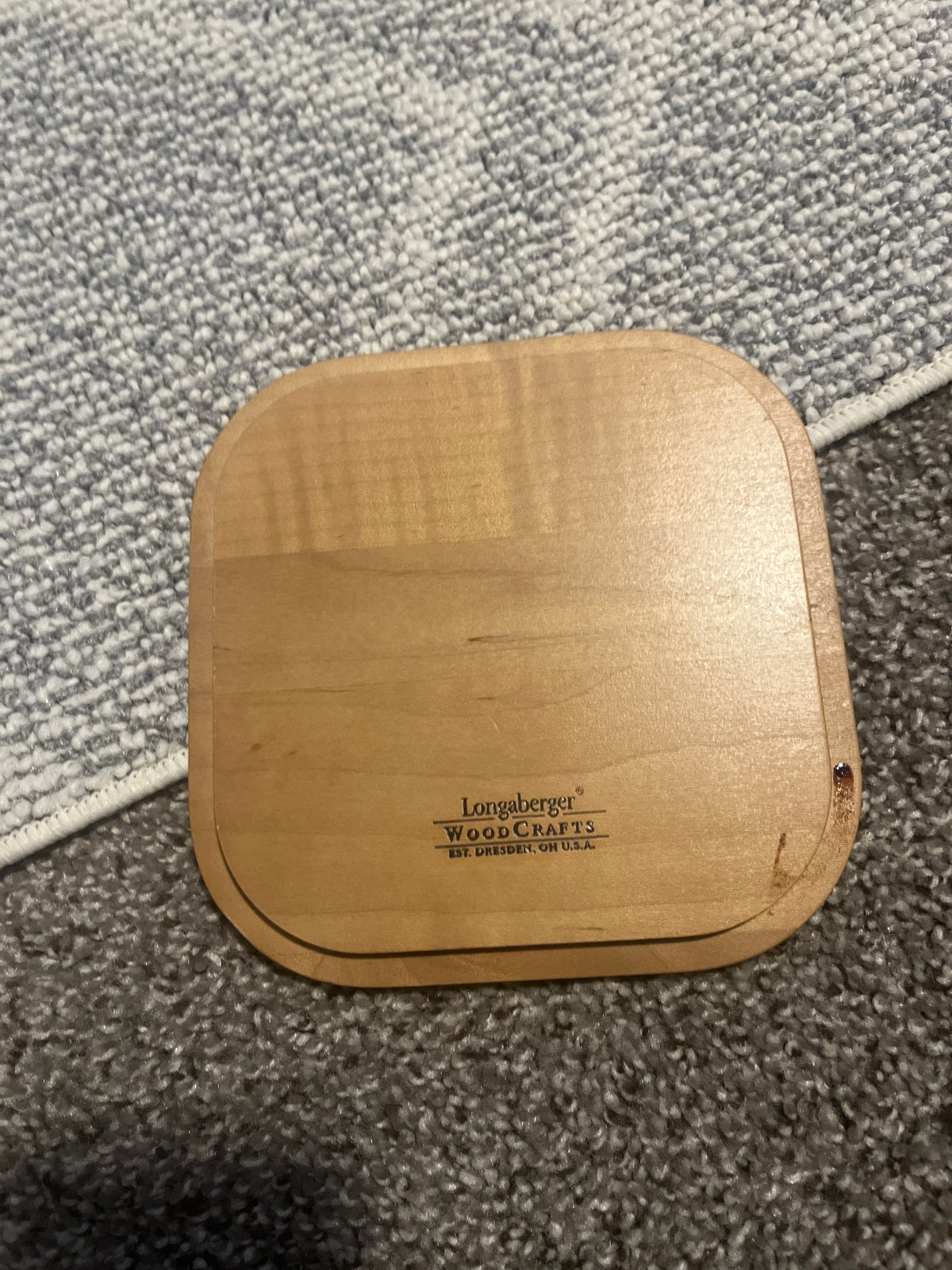 Longaberger 6” square lid
