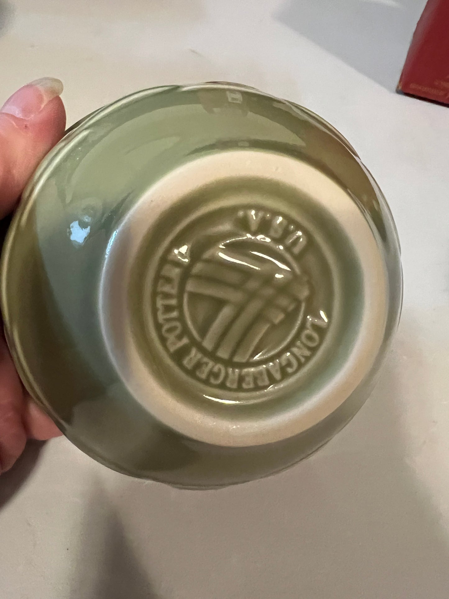 Longaberger dessert bowl in sage