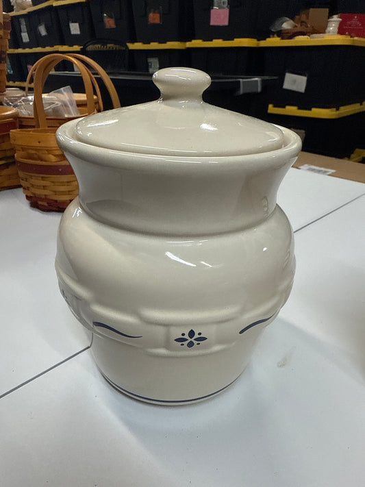 Longaberger 6” canister in classic blue