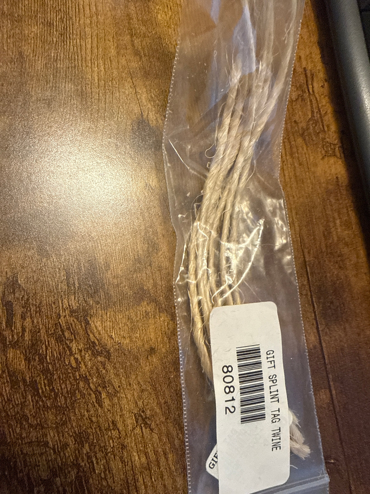 Longaberger gift splint tag twine