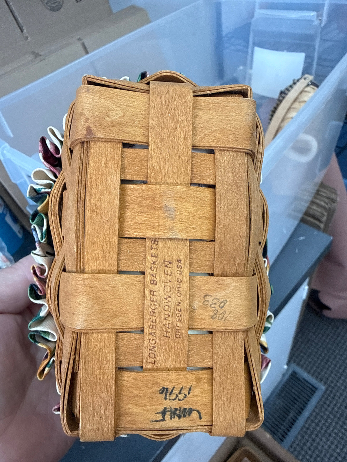 Longaberger ambrosia basket with liner