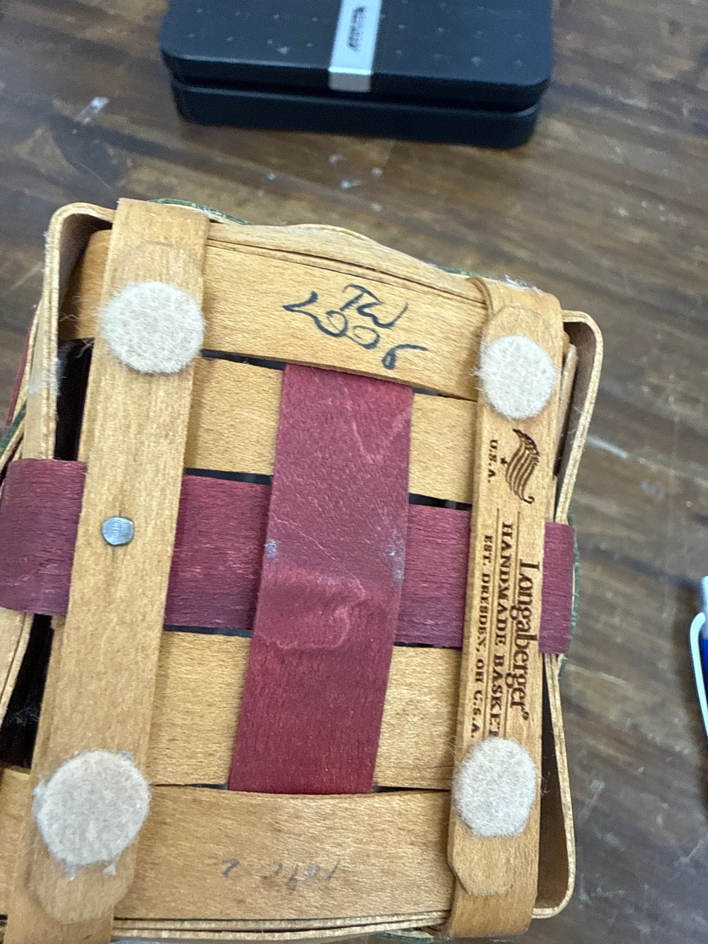 Longaberger little gifts with new design bottom basket -top is chipped as pictured