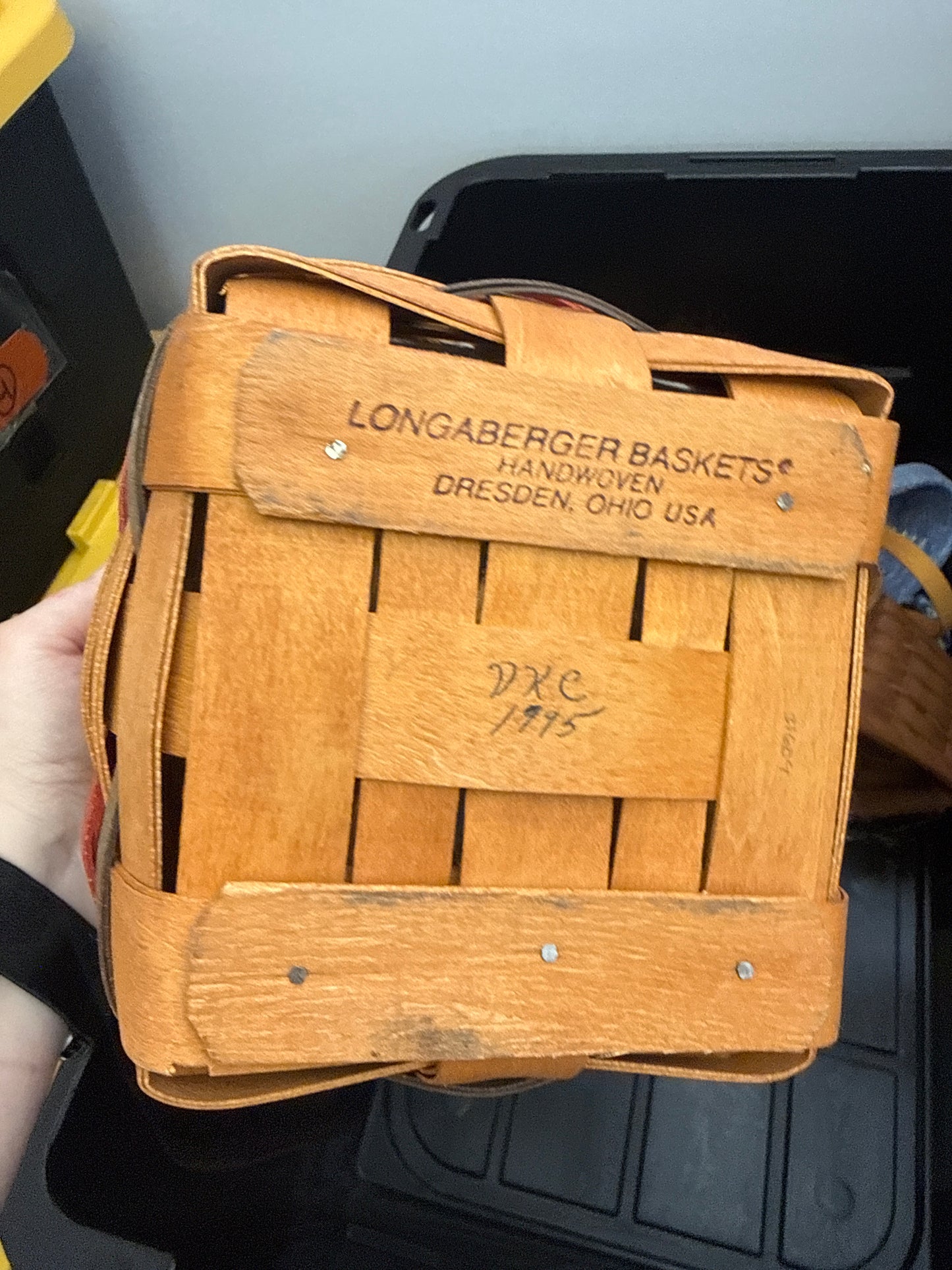 Longaberger tall peg basket with protector