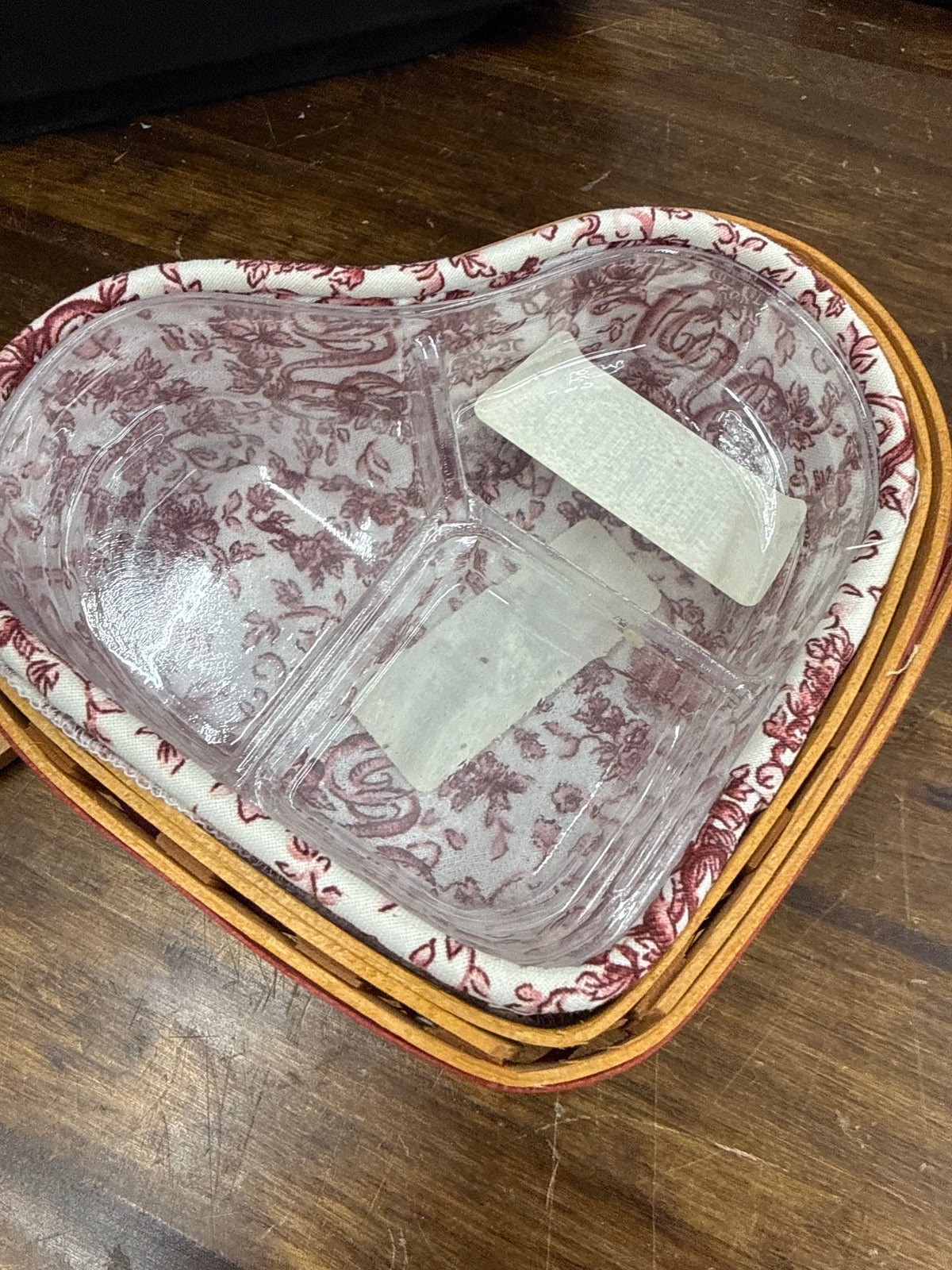 Longaberger little love with liner, protector, and lid