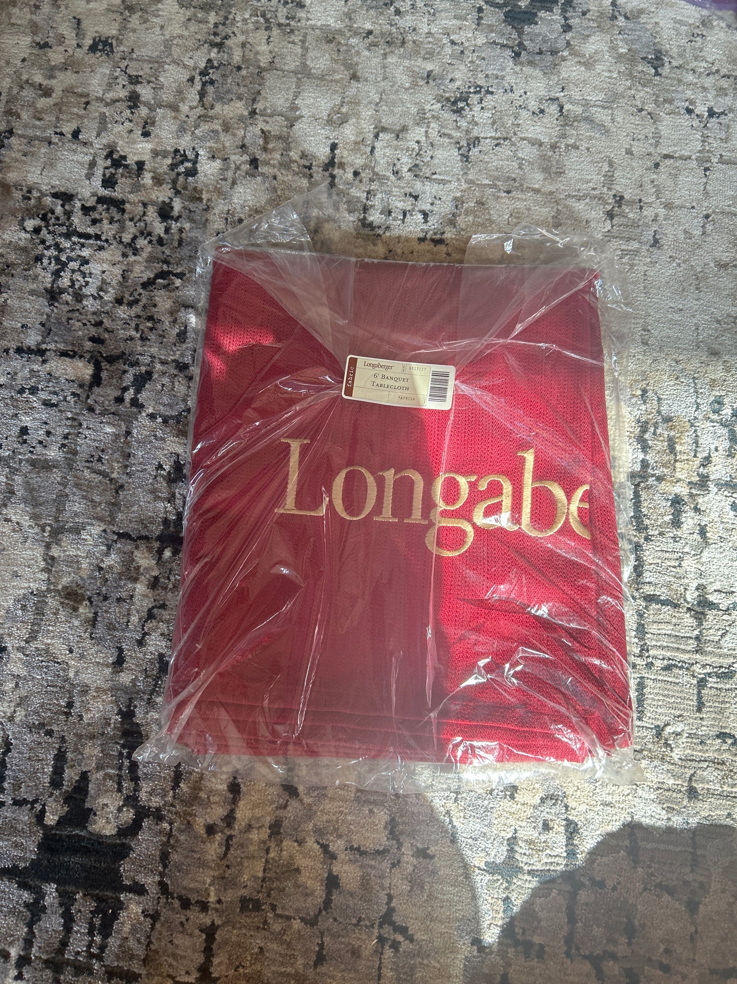 Longaberger 6’ Banquet Tablecloth paprika