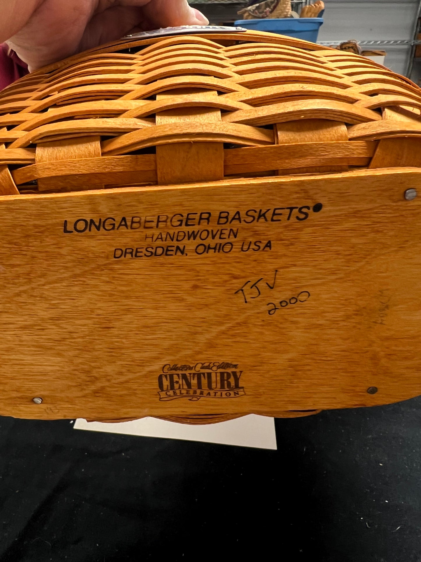 Longaberger century celebration basket with lid & protector