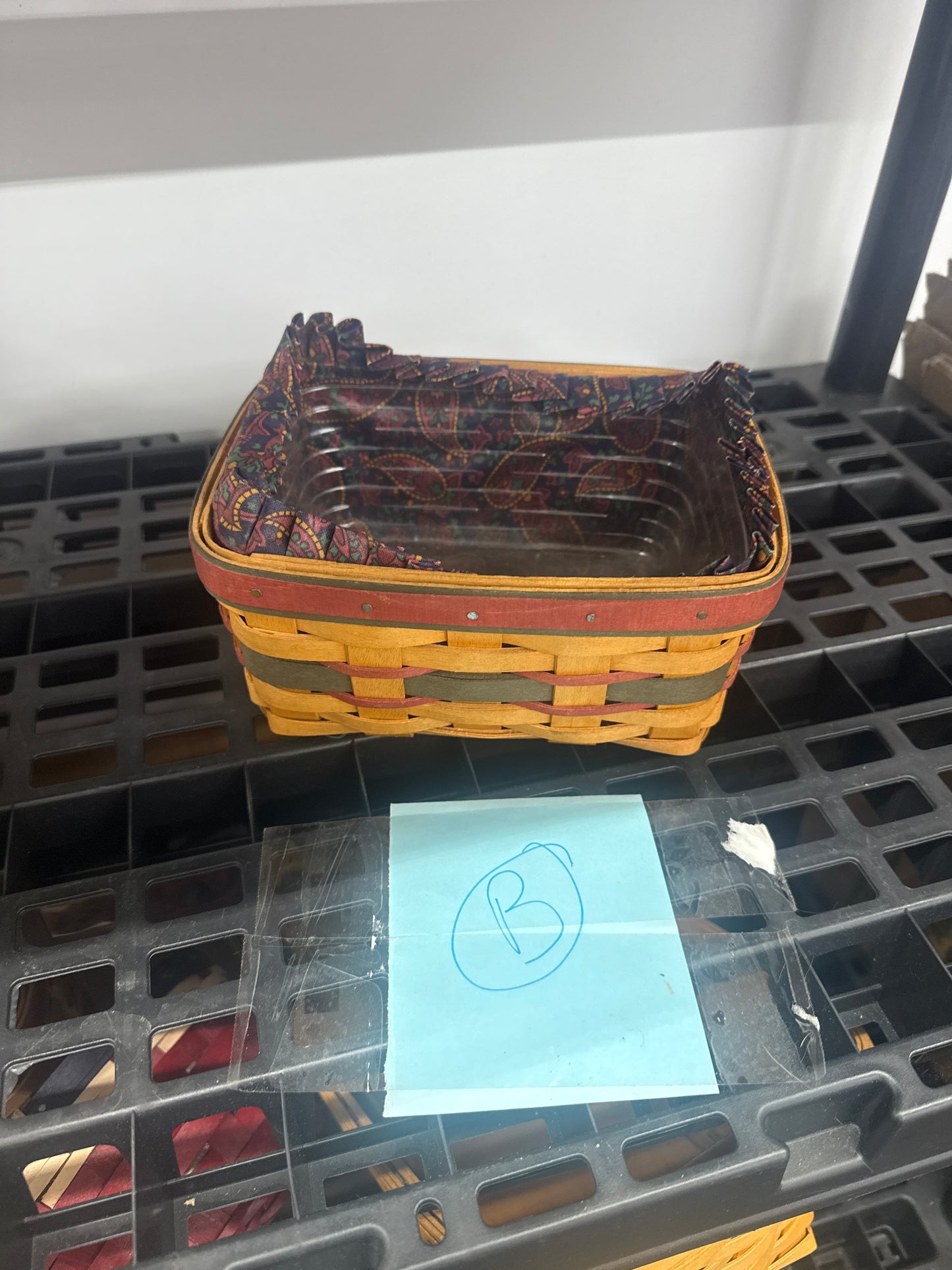Longaberger Father’s Day address basket with liner and protector