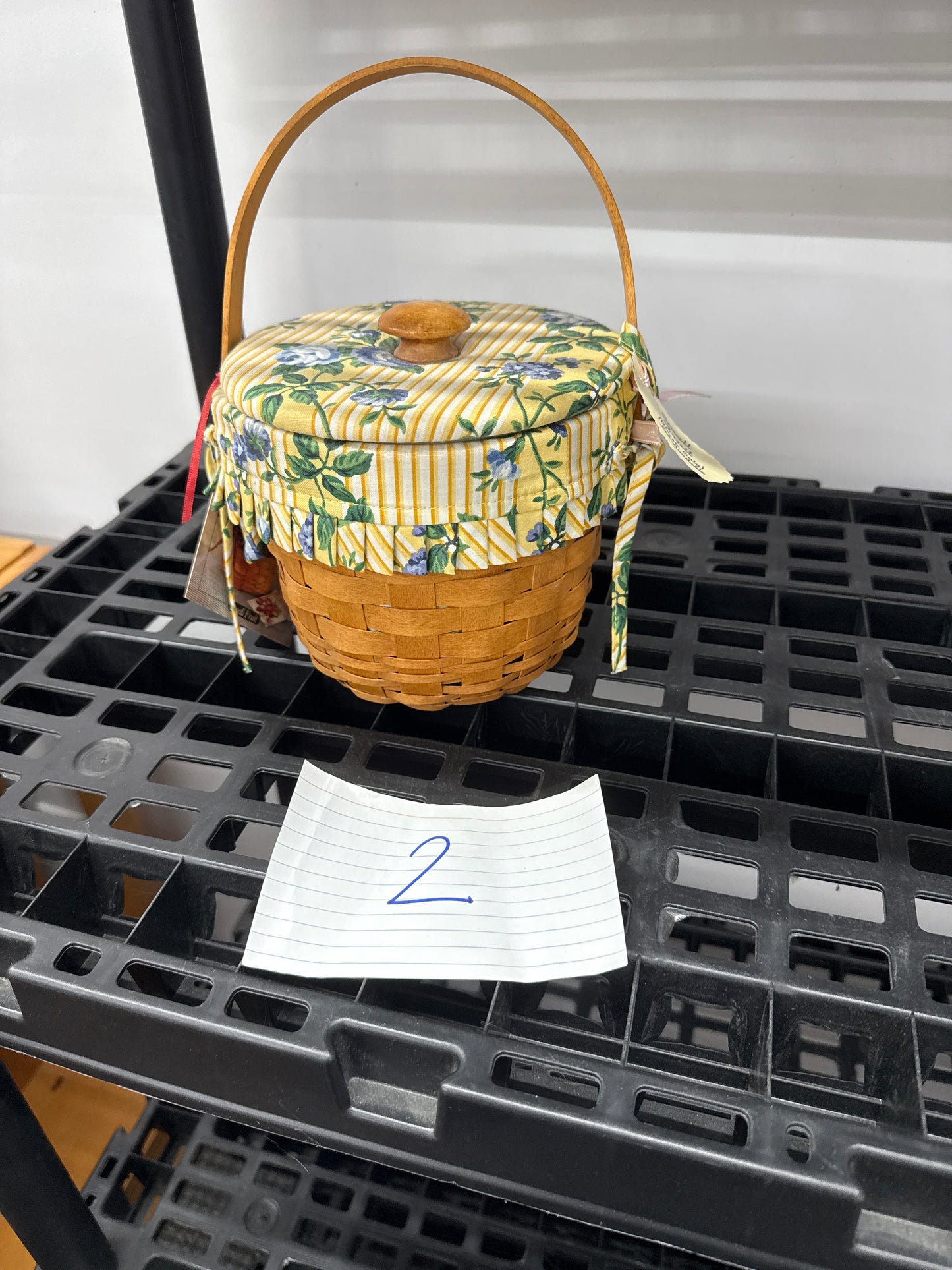 Longaberger small fruit  basket with fake cookies/bread
