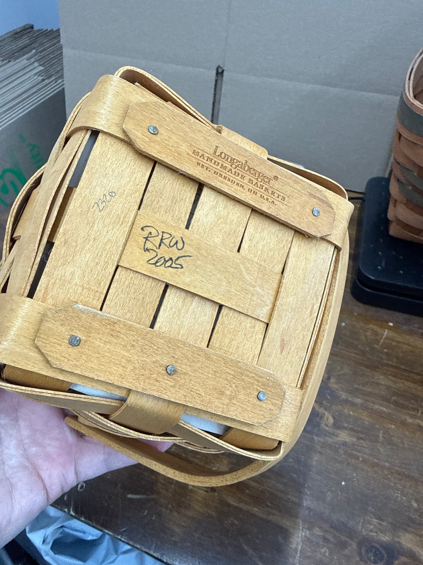 Longaberger teaspoon basket with protector