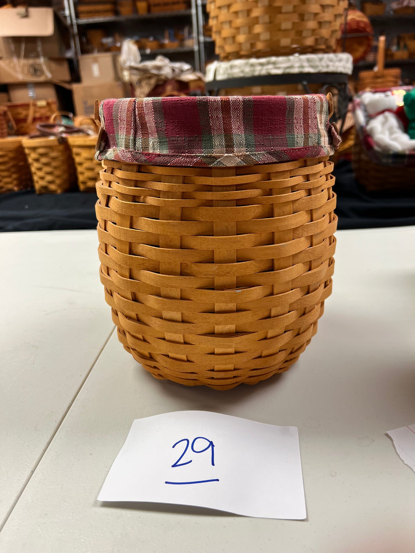 Longaberger October fields basket with liner and protector