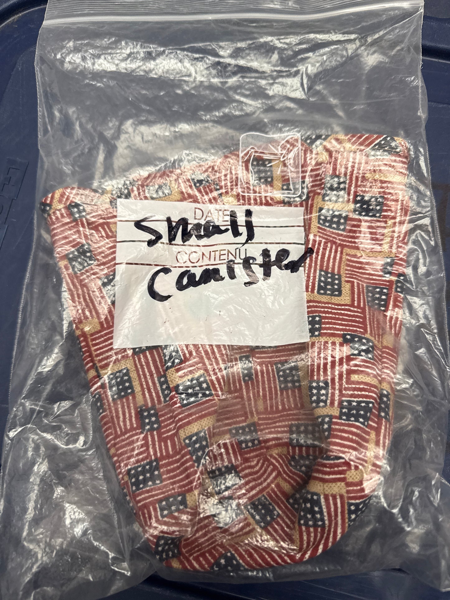 Longaberger small canister liner in old glory