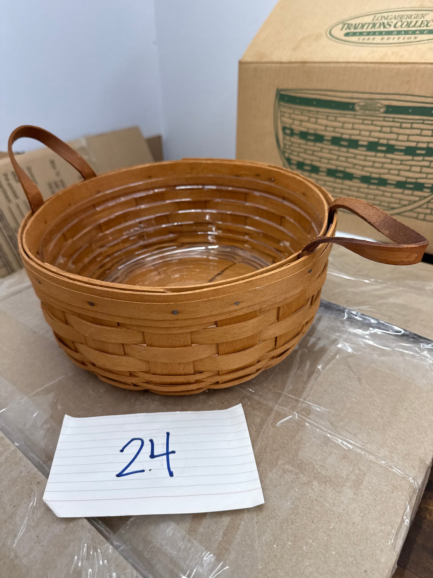 Longaberger darning basket with protector