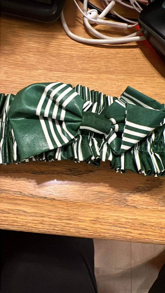 Longaberger Medium Garter in Hunter Green Stripe