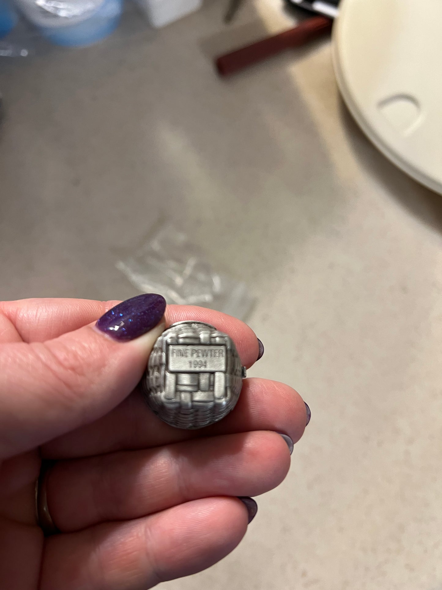 Longaberger pewter basket