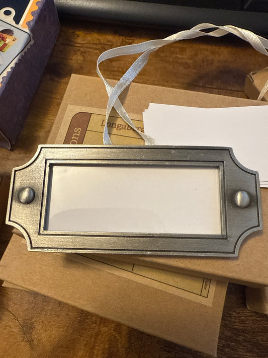 Longaberger label tie on