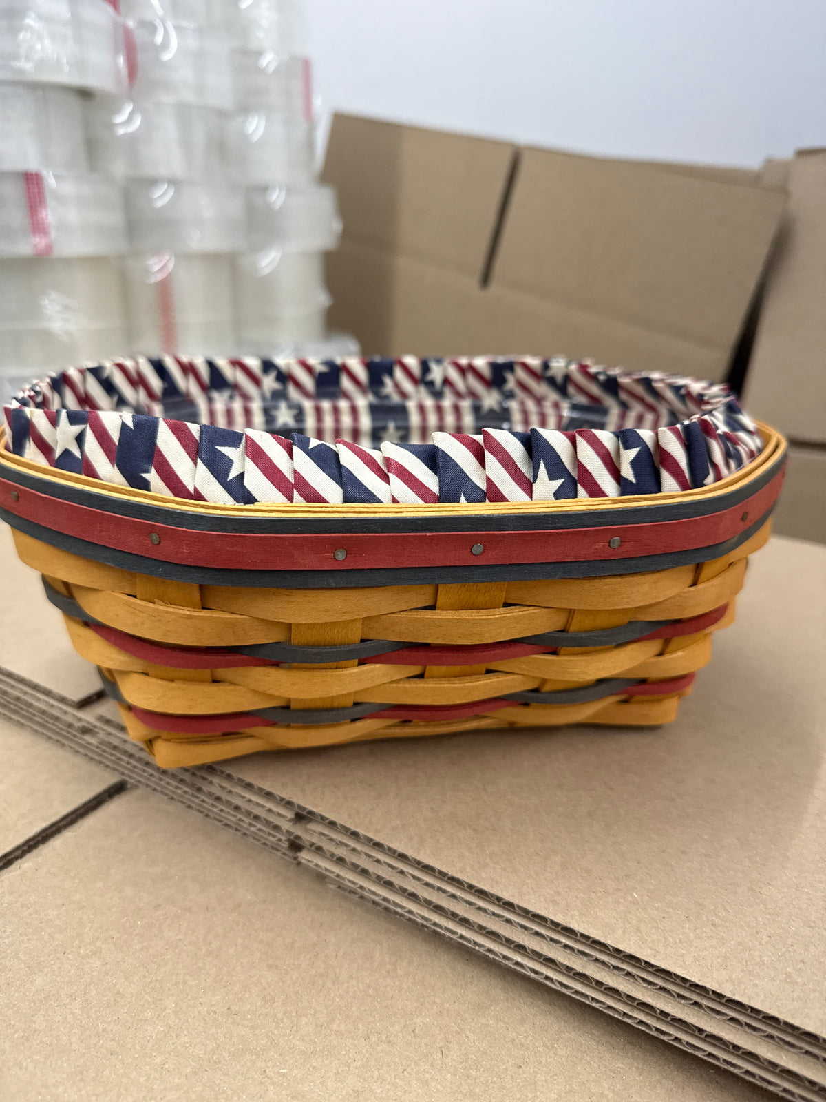Longaberger all American bread basket with liner and protector