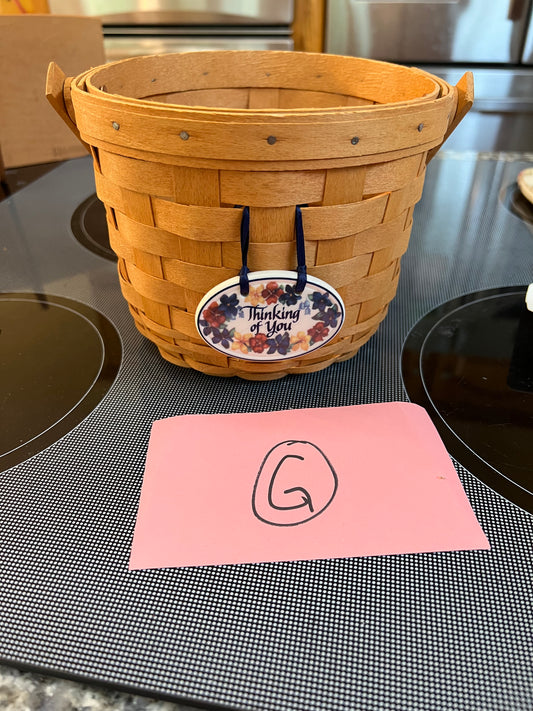 Longaberger Small fruit basket with tie on