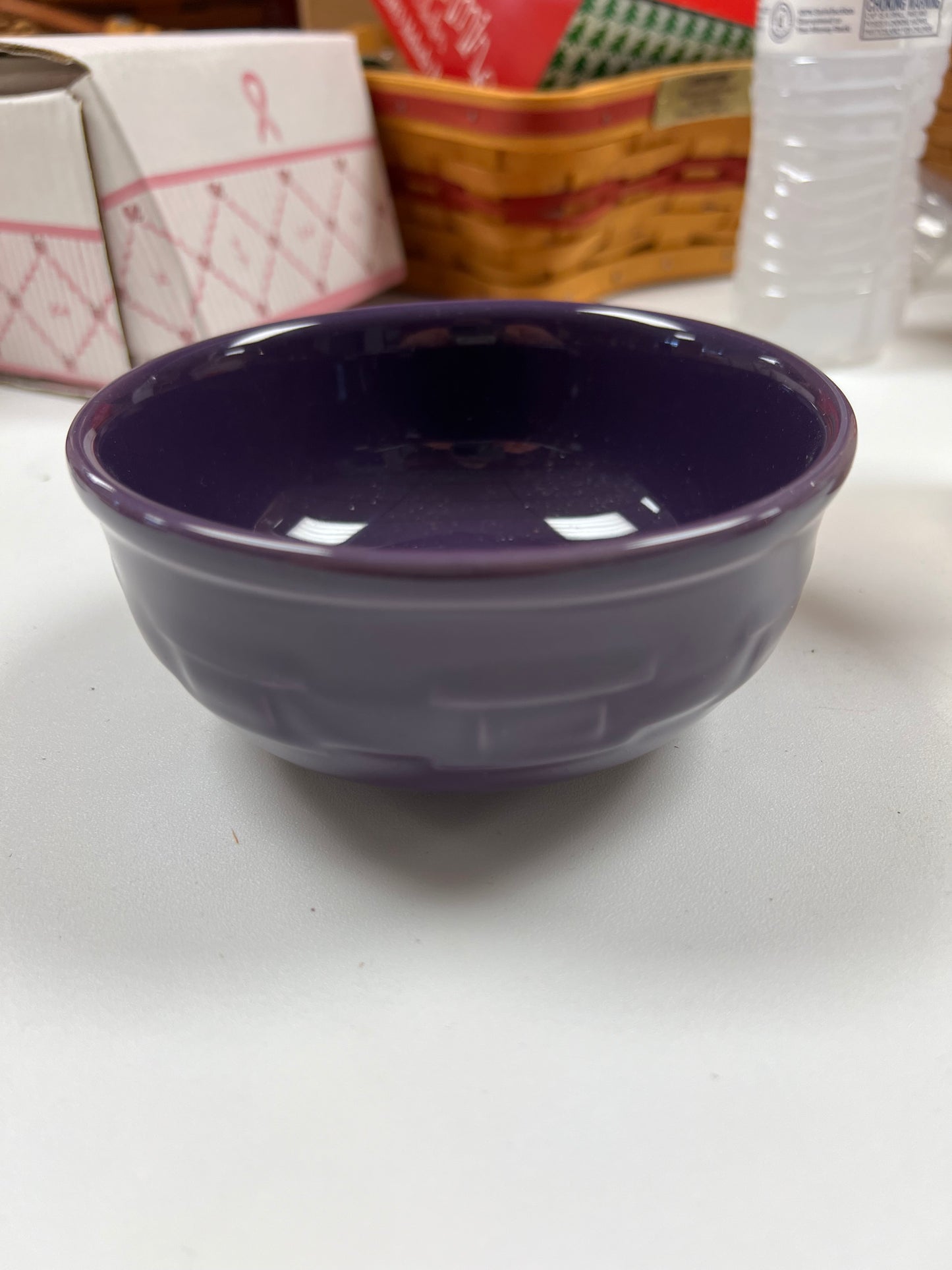 Longaberger small cereal bowl in eggplant